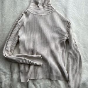 Off-White (Cream) Corded Sonoma Turtle Neck